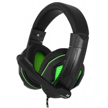 Наушники Gemix N2 LED Black-Green Gaming