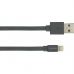 Дата кабель USB 2.0 AM to Lightning 1.0m MFI flat Dark gray Canyon (CNS-MFIC2DG)