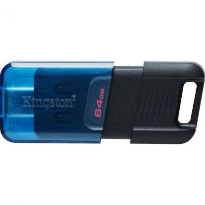 USB флеш накопитель Kingston 64GB DataTraveler 80 M USB-C 3.2 Blue/Black (DT80M/64GB)