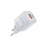 Зарядний пристрій Choetech GaN USB-A/USB-C 33W QC3.0/PD/PPS (PD5006-EU-WH)