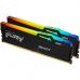 Модуль памяти для компьютера DDR5 16GB (2x8GB) 5600 MHz FURY Beast RGB Kingston Fury (ex.HyperX) (KF556C36BBEAK2-16)