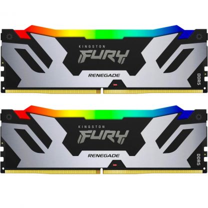 Модуль памяти для компьютера DDR5 32GB (2x16GB) 7600 MHz Renegade RGB XMP Kingston Fury (ex.HyperX) (KF576C38RSAK2-32)