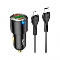 Зарядний пристрій HOCO N26 2xType-C, USB-A Black (6931474765192)