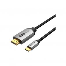 Кабель мультимедійний USB-C to HDMI M 1.5m 4K60Hz Thunderbolt 3 HDCP2.2 black VENTION (CRBBG)