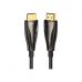 Кабель мультимедийный HDMI to HDMI 50.0m V2.0 Optical 4K 60Hz 18Gbps Dolby 7.1 PVC Black Zinc Alloy VENTION (ALABX)