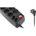 Сетевой фильтр питания REAL-EL REAL-EL RS-10 Protect, 1.8m, black (EL122300038)