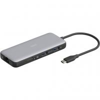 Порт-репликатор Digitus USB-C > 2xHDMI/2xUSB-A/USB-C/SD/MicroSD/RJ54 (DA-70915)