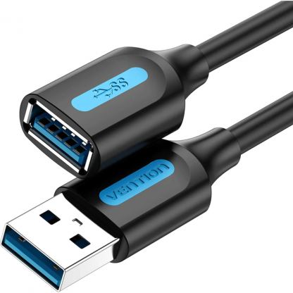 Дата кабель USB 3.0 AM/AF 1.0m black Vention (CBHBF)