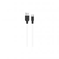 Дата кабель USB 2.0 AM to USB-C 1.0m 2A silicone X21 black+white HOCO (6957531071402)