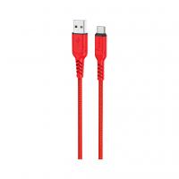 Дата кабель USB 2.0 AM to USB-C 1.0m 3A nylon X59 red HOCO (6931474744937)