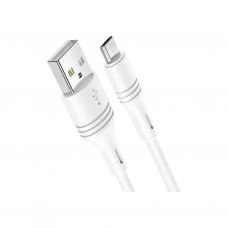 Дата кабель USB 2.0 AM to Micro 5P 1.0m 2.4A PVC BX43 white BOROFONE (6931474735591)