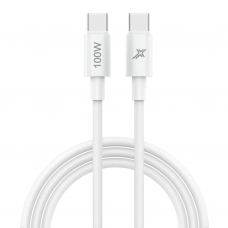Дата кабель USB-C to USB-C 1.0m 100W white Grand-X (CC-100W)