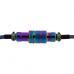 Дата кабель USB-C + USB A to USB-C 1.08m Premium Coiled Aviator blue Keychron (CAB8_KEYCHRON)