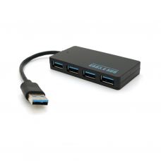 Концентратор Voltronic USB 3.0 to 4xUSB 0.14m flat black (YT-3HF4/2TB)