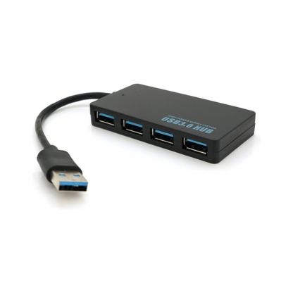 Концентратор Voltronic USB 3.0 to 4xUSB 0.14m flat black (YT-3HF4/2TB)
