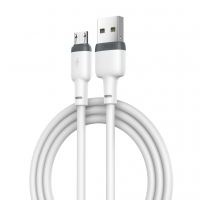 Дата кабель USB 2.0 AM to Micro 5P 1.0m 2.1A silicone white XO (NB208-M-WH)