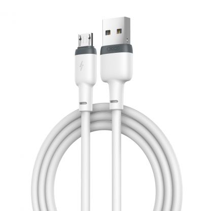 Дата кабель USB 2.0 AM to Micro 5P 1.0m 2.1A silicone white XO (NB208-M-WH)