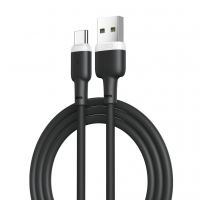 Дата кабель USB 2.0 AM to USB-C 1.0m 2.1A silicone black XO (NB208-TC-1-BK)