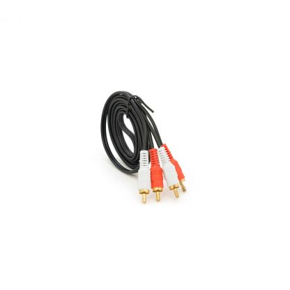 Кабель мультимедийный 2xRCA M to 2xRCA M 1.5m black Voltronic (YT-2хRCA(M)/2хRCA(M)-1.5)