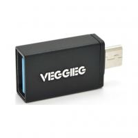 Переходник USB 2.0 AF to Micro 5P M OTG black VEGGIEG (V-OT01)