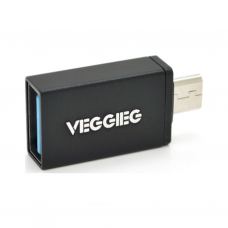 Переходник USB 2.0 AF to Micro 5P M OTG black VEGGIEG (V-OT01)
