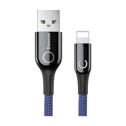 Дата кабель USB 2.0 AM to Lightning 1.0m 2.4A blue Baseus (CALCD-03)