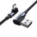 Дата кабель USB 2.0 AM to USB-C 3.0m 3A 90° corner US176 black UGREEN (70875)