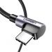 Дата кабель USB 2.0 AM to USB-C 3.0m 3A 90° corner US176 black UGREEN (70875)
