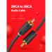 Кабель мультимедийный 2xRCA M to 2xRCA M 3.0m AV104 black UGREEN (10519)