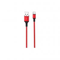 Дата кабель USB 2.0 AM to USB-C 1.0m braided NB143 red XO (6920680870691)