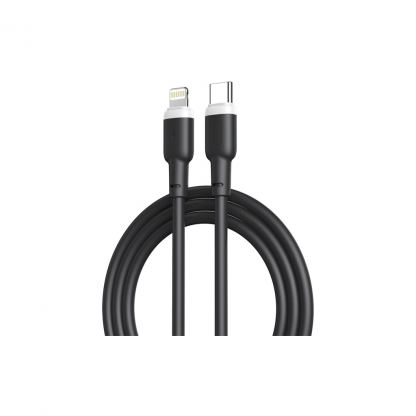Дата кабель USB-C to Lightning 1.0m 20W liquid silicone NB208A black XO (6920680826810)