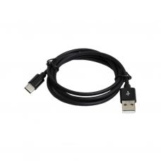 Дата кабель USB 2.0 AM to USB-C 1.0m 2.4A black Patron (CAB-PN-USB-TYPEC-1-B)