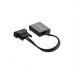 Перехідник DVI 24+1 M to VGA F active black Ugreen (40259)