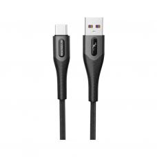 Дата кабель USB 2.0 AM to USB-C 1.0m 3A braided black SkyDolphin (USB-000583)