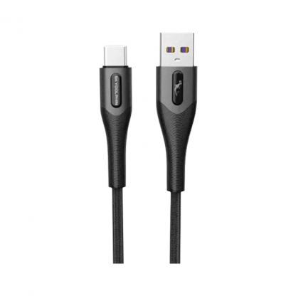 Дата кабель USB 2.0 AM to USB-C 1.0m 3A braided black SkyDolphin (USB-000583)