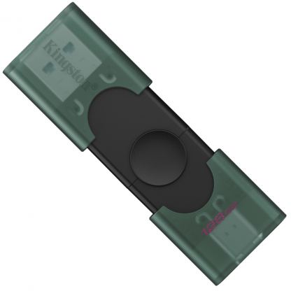 USB флеш накопитель Kingston 128GB DataTraveler Duo USB 3.2 / Type-C Black/Green (DTDEG2/128GB)