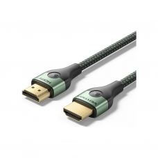 Кабель мультимедійний HDMI M to HDMI M 1.0m 8K ultra thin cotton braided green Vention (ALOGF)