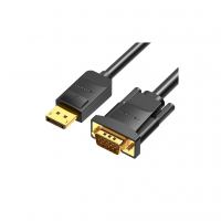 Кабель мультимедийный DisplayPort M to VGA M 1.5m black Vention (HBLBG)