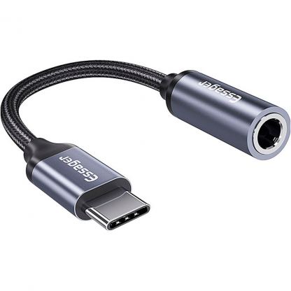 Перехідник USB-C M to 3.5mm F 0.12m gray Essager (EZJE01-0G)