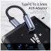 Перехідник USB-C M to 3.5mm F 0.12m gray Essager (EZJE01-0G)