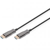 Кабель мультимедийный HDMI M to HDMI M 30m 4K AOC hybrid-fiber black Digitus (AK-330125-300-S)