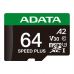 Карта пам'яті ADATA 64GB microSD class 10 UHS-I U3 V30 A2 Speed Plus (UD64GUI3V30A2SP-RA1)