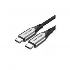 Дата кабель USB-C to USB-C 0.5m 60W USB 3.1 cotton braided Vention (TAAHD)