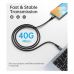 Дата кабель USB-C to USB-C 2.0m USB4 Gen 3 240W 8K Choetech (XCC-1042)