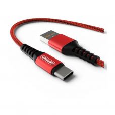 Дата кабель USB 2.0 AM to USB-C 1.0m 2.4A red Denmen (DN-D02T-RD)