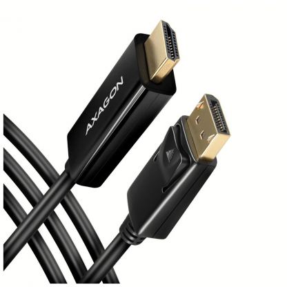 Кабель мультимедийный DisplayPort M to HDMI M 1.8m 4K30Hz black AXAGON (RVD-HI14C2)