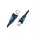 Кабель для принтера USB 2.0 AM/BM 1.5m black Vention (VAS-A16-B150)