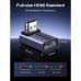 Переходник HDMI M to HDMI F 8K60Hz 48Gbps 90° corner black Ugreen (85632)