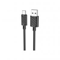 Дата кабель USB 2.0 AM to USB-C 1.0m X88 Gratified black HOCO (6931474783349)