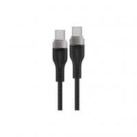 Дата кабель USB-C to USB-C 1.2m 60W 3A nylon black Acefast (6974316280217)